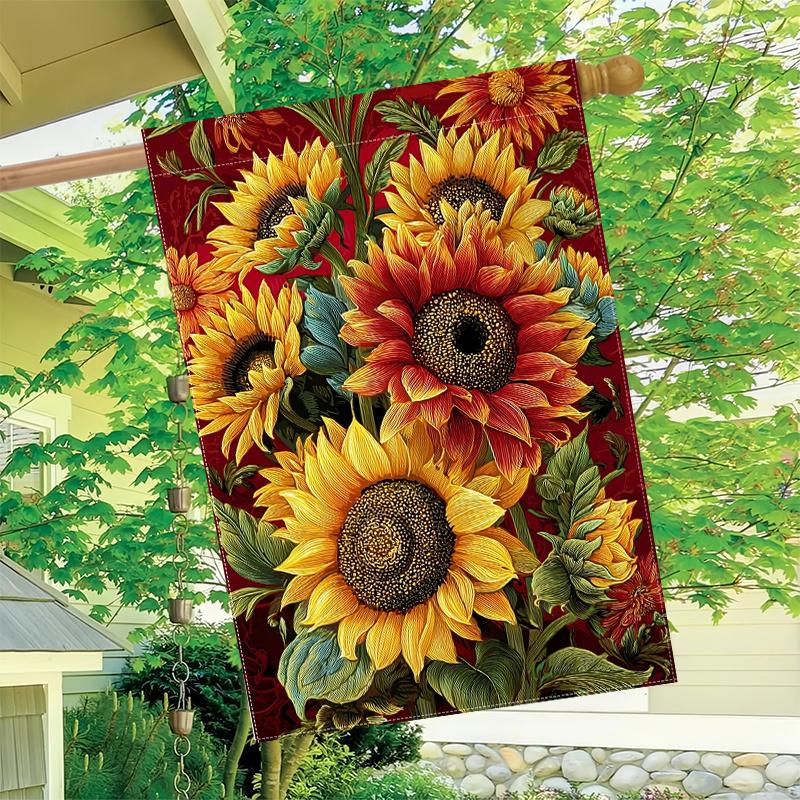 1pc Sunflower Summer Autumn Garden Flag_1 (1)- Garden Decoration Double S, Home Decoration, Yard Decoration, Outdoor Decoration, Lawn Decoration, Flag