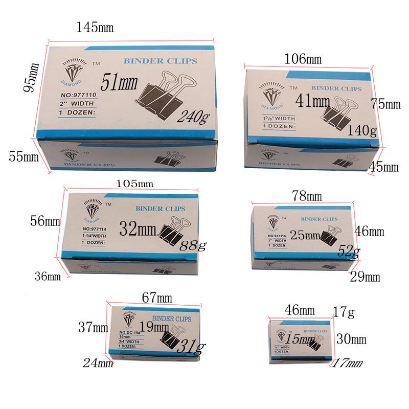 Lagernd Schwarze Metall-Büroklammer mit langem Schwanz zur Dokumentenbindung und -organisation für Büro und Schüler