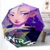 K-Pop Demon Hunters: Urban Fantasy Adventure Folding Umbrella Travel Suitable for All Seasons Three Folds Sun Umbrella Sun Umbrella