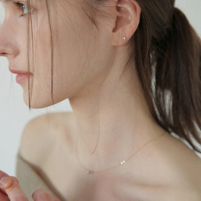 modernlike 14k gold small oval ball earrings