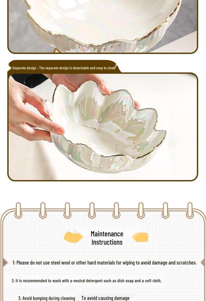 European Light Luxury Multi-layer Fruit and Candy Plate for Housewarming or New Home