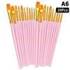 Detail Painting Brushes Set Professional Round Flat Nylon Hair Watercolor Paint Brush For Kid Students Artists Oil Painting Tool