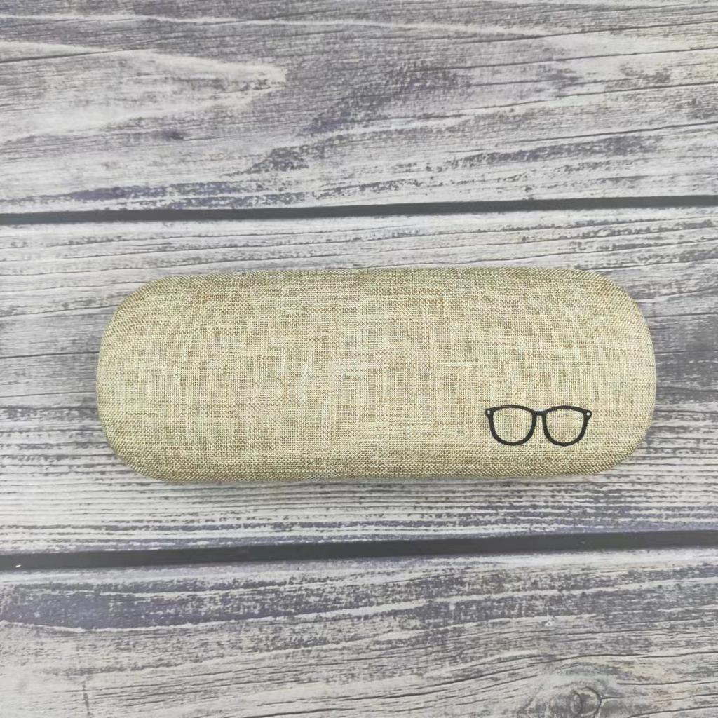 Linen Glasses Case With Metal Frame, Rectangular Glasses Storage Box
