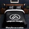 Linkin Park Design Bed Bedding Set 1 Duvet Cover + 2 Pillowcases Soft Breathable Household Bed Linens