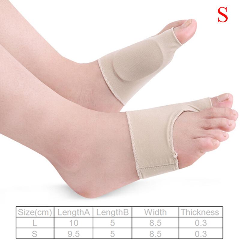 1Pair Adult Elastic Gel Line Bunion Protector Sleeve Toe Spreader Corrector Pad
