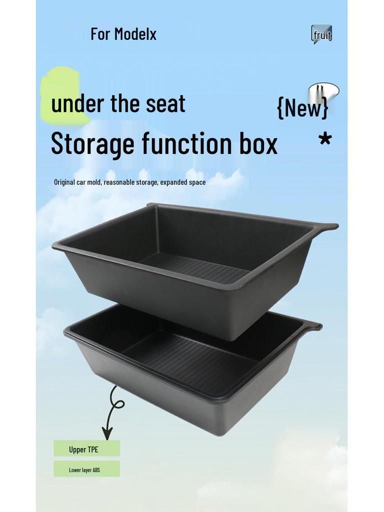 2023 Model X Under-Seat Storage Box Organizer