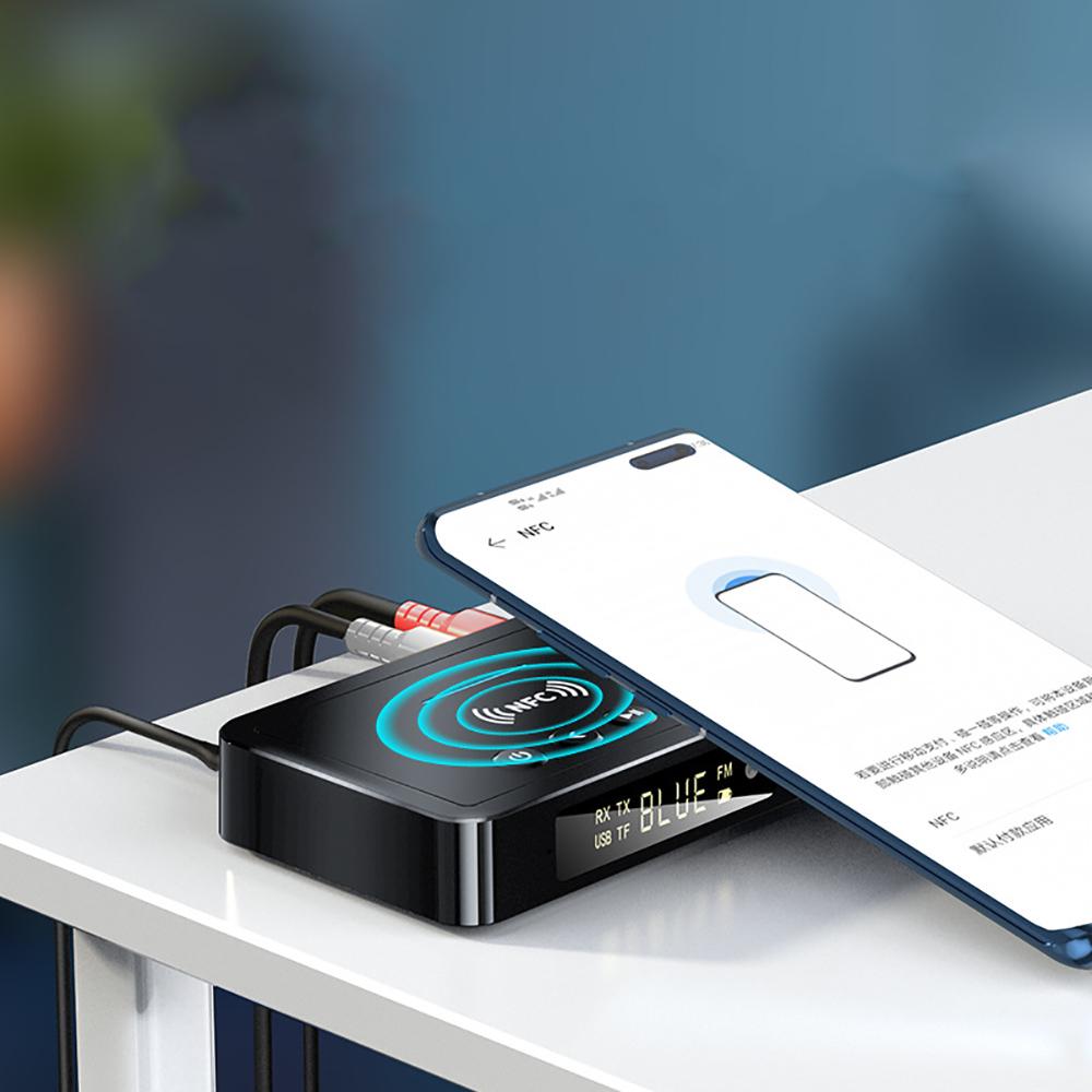 Bluetooth 5.0 Receiver Transmitter FM Stereo AUX 3.5mm Jack RCA Optical Wireless Handsfree Call NFC Bluetooth Audio Adapter For Car Speakers