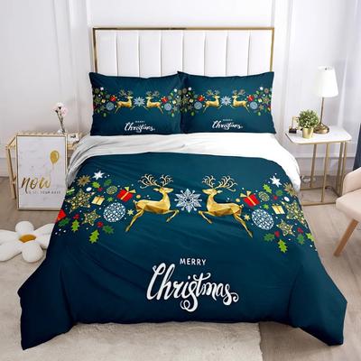 Frohe Weihnachten Gutes Neues Jahr Weihnachtsmann Bettwäscheset Jungen Mädchen Einzelbett Queen-Size Bettbezug Kissenbezug Bett Kinder Erwachsene