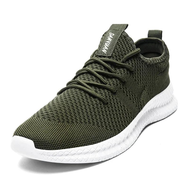 Fujeak Ultralight Plus Size Footwear Anti-slip Running Shoes for Men Casual Breathable Mesh Sneakers Solid Colour Men's Shoe