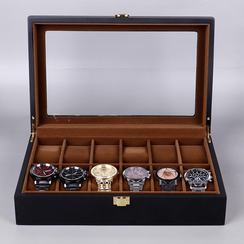 Tanyun Zhiyuan Black Matte 6102 High-End Wooden Watch Storage Box