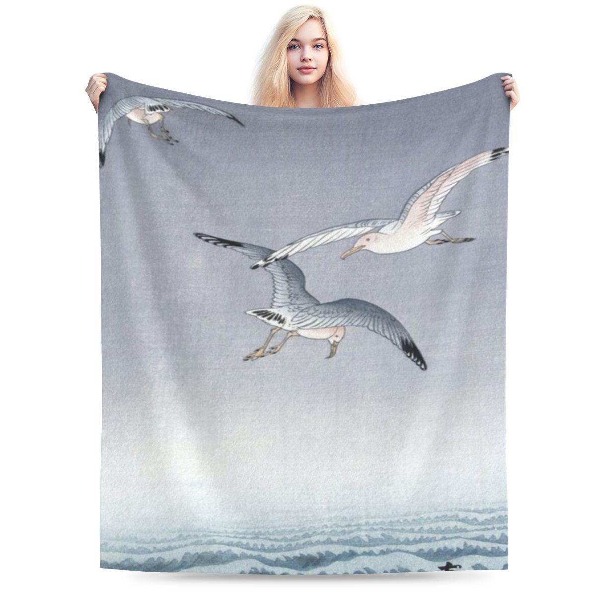 Three Gulls By Ohara Koson Custom Soft Party An UltraSoft Micro Fleece Blanket 75x100cm 30x40in