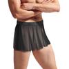 Sexy Sissy Mesh Pleated Skirt for Men Low Rise Lace Mesh Crossdressing Short Pleated Skirts Transparent Short Skirts for Men
