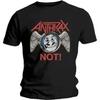 Brand New Official Licensed Anthrax Unisex T-Shirt: Not Wings (Black)