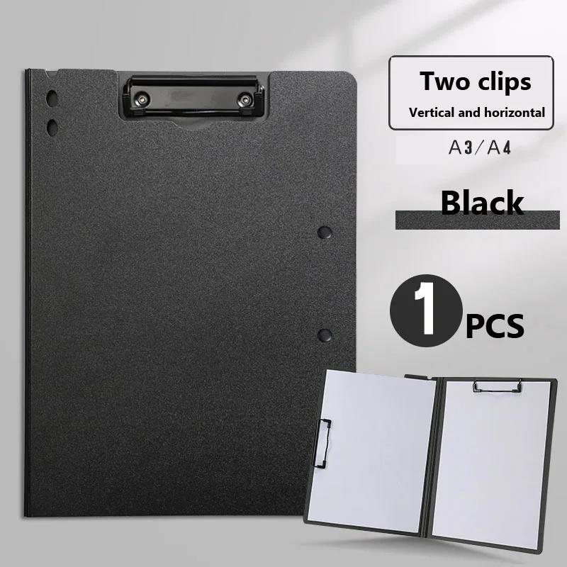 Double Clip Thickened File Folder With Writing Pad Office Multi-Functional PP Material Clipboard Organizers Desk Organizer