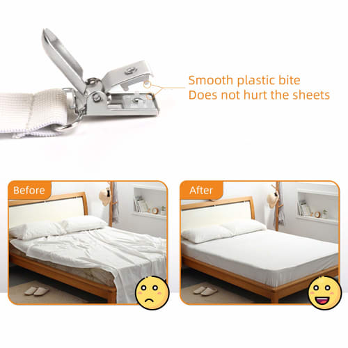LIHAO Futon Clips, Anti-Slip Duvet Cover Clips, Extends Up To 220cm! Prevents Sheets and Futons from Slipping, 4-Pack, Anti-Slip Sheet Clips, Sofa She