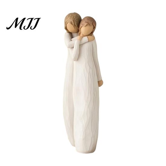 Thoughtful Gifts for Sisters Sisterhood Wooden Figurine, Handcrafted Friendship Sculpture Living Room Fine Carved Statuettes Bedroom Tabletop