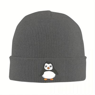 Penguin Warm Knitted Cap Fashion Bonnet Hat Autumn Winter Outdoor Beanies Hats for Men Women Adult