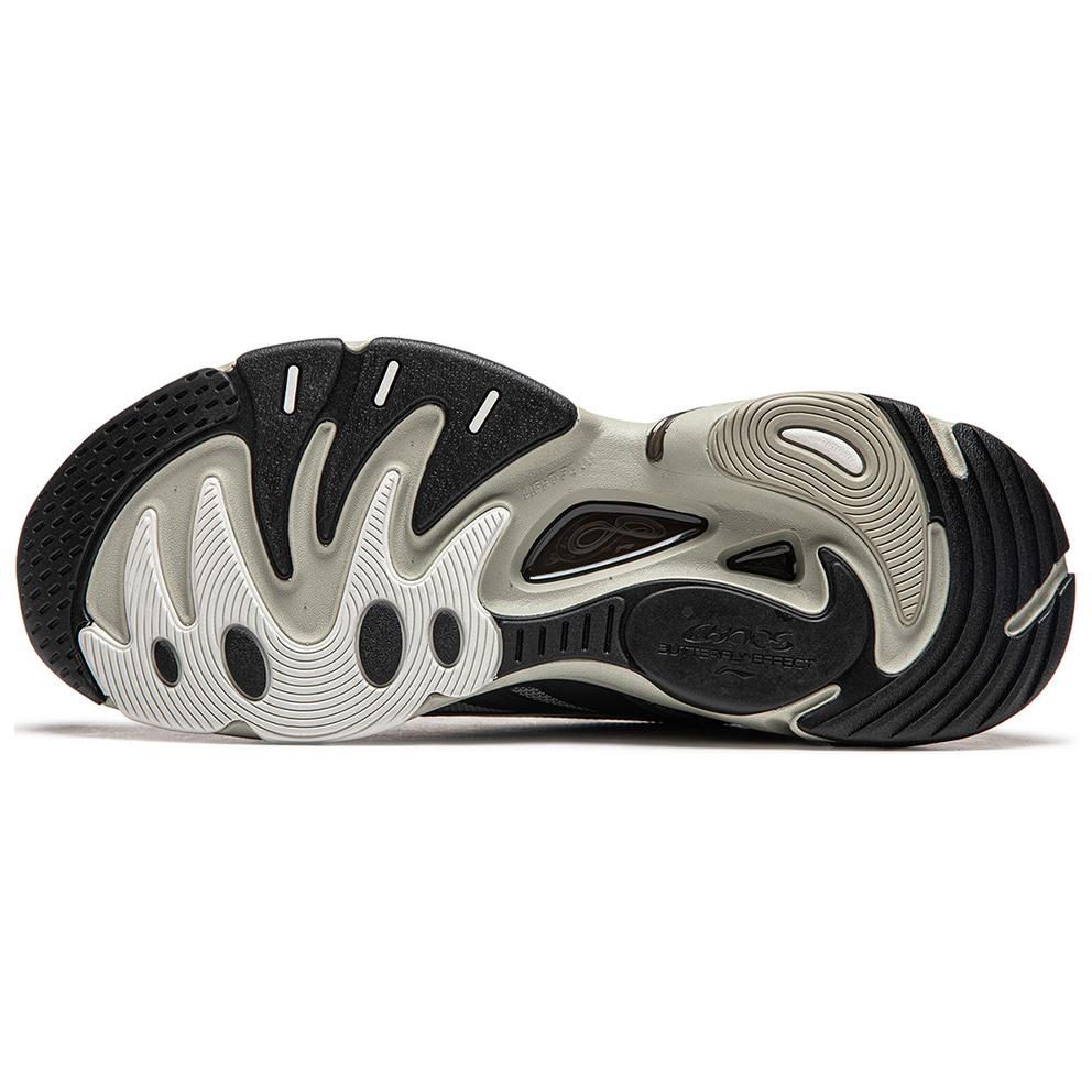 Li Ning Butterfly 2K Cushioning Slip Resistant Abrasion Resistant Breathable Support Low Top Chunky Sneakers Men's Gray AGCU063-3