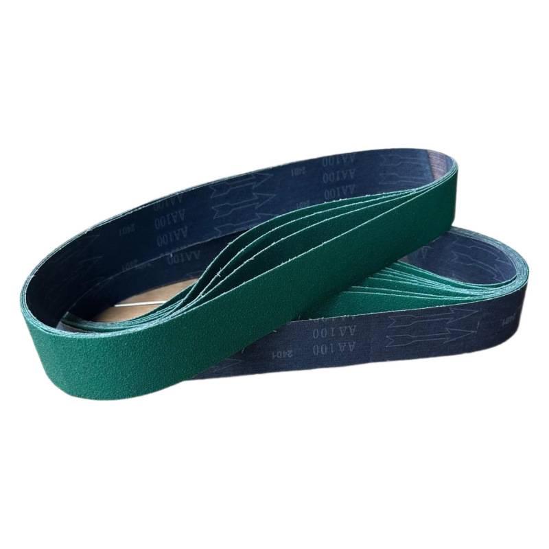915/50 Ceramic Green Sand Soft Cloth Grinding Belt for Metal Polishing and Knife Sharpening