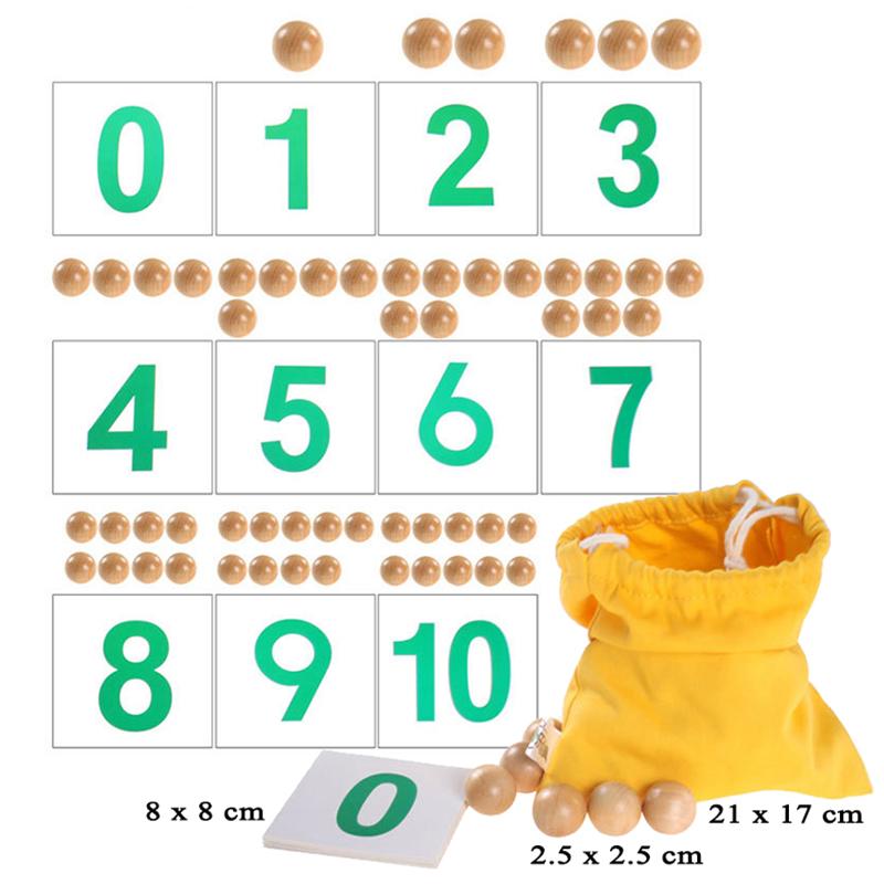 Counting Box Math Montessori Toys For Children Wooden Counter Numbers Learning Toy Pre-school Educational Toy Kids Teaching Aids