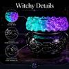 Hexen-Themenparty Dekoration Halloween Kessel LED Blasenlicht, Leuchtender Hexen Kerzenhalter, Mystisches Symbol Tischdekoration Farbwechselnd Gruselig