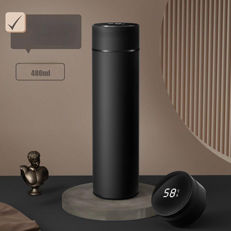 Intelligence Thermos Cup 480ml Vacuum Flasks Portable Stainless Steel Thermos Cup Water Bottle Travel Tea Mug Office Thermos Cup