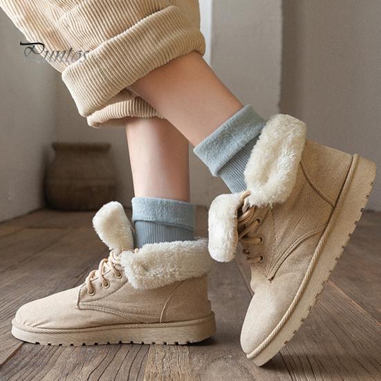 2 Pairs Women Winter Socks Mid-tube Solid Color High Elasticity Keep Warm Lightweight Comfort Warmth Daily Socks Sport Socks