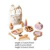 Wooden Makeup Toy Set Pretend Beauty Salon Play Early Learing Comb Brush Cosmetic