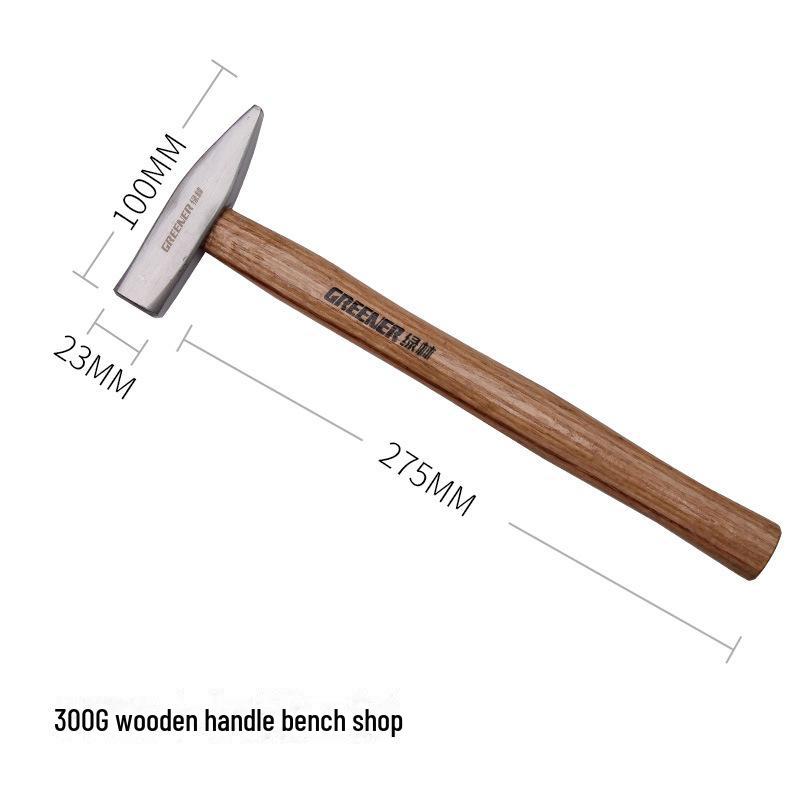 

Мини-молот электрика Green Forest — универсальный плоский, остроносый и листовой металлический инструмент 300g wooden handle machinist hammer