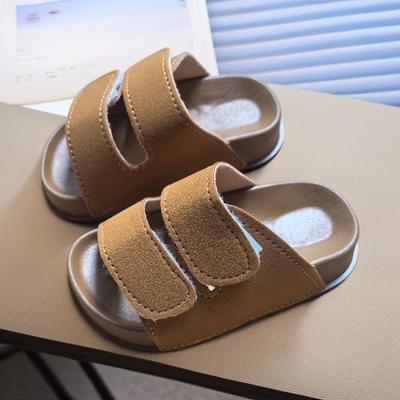 Ciabatte alla moda in velcro con suola spessa in stile Birkenstock per neonati e bambini - Calzature estive per esterni