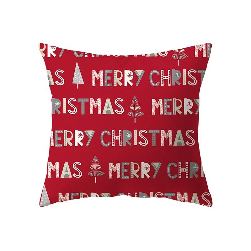 Poszewki na poduszki z motywem świątecznym Akcesoria samochodowe Biuro Święty Mikołaj Salon Sofa Dom Poszewki na poduszki