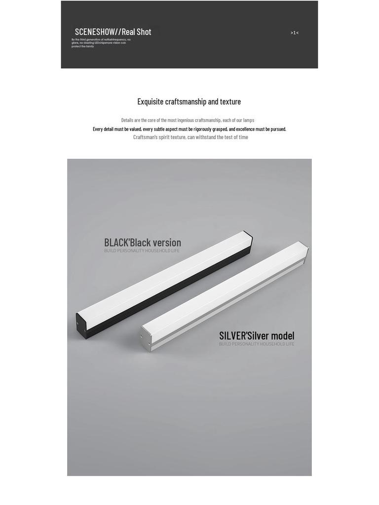 LED Punch-Free Waterproof Anti-Fog Bathroom Mirror Light - Modern Strip Makeup Light