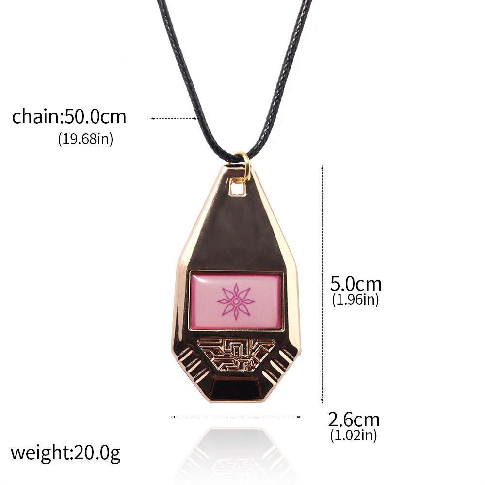 Digimon Anime Pendant Necklace - Holy Plan Wisdom, Courage, Friendship, Hope Badge Alloy