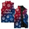 Men's Casual And Fashionable Sleeveless Vest, Solid-color Printed Cotton Jacket