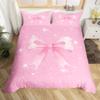 Comforter Homewish Princess Bowknot For Girls Cute Kawaii Bow Ribbon Set Glitter Stars Bedding Set