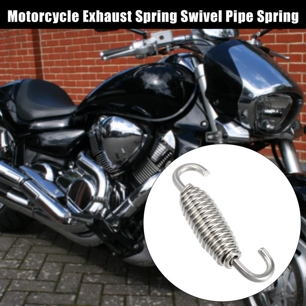 uxcell Motorcycle Universal Exhaust Pipe Spring 55mm Stainless Steel Exhaust