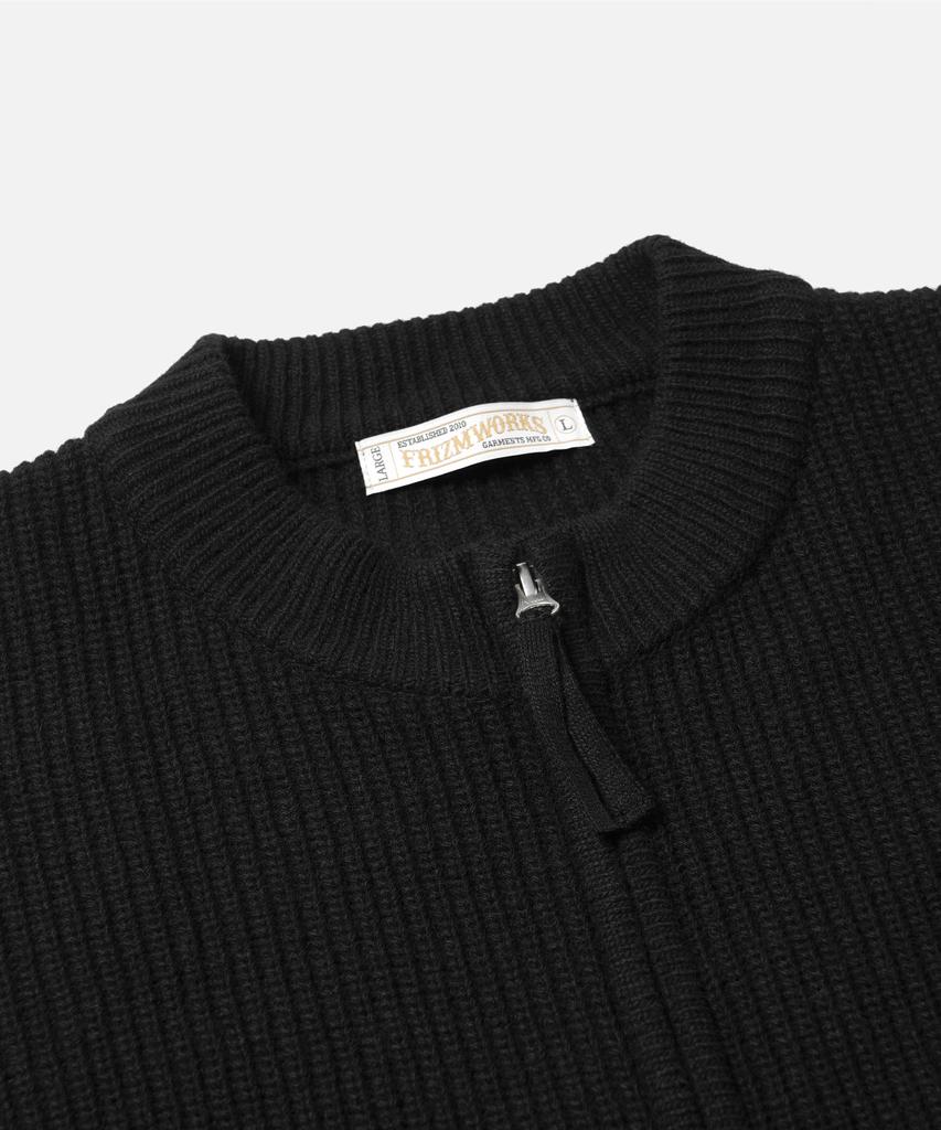 Frizmworks Wool Deck Zip Up Cardigan _ Black