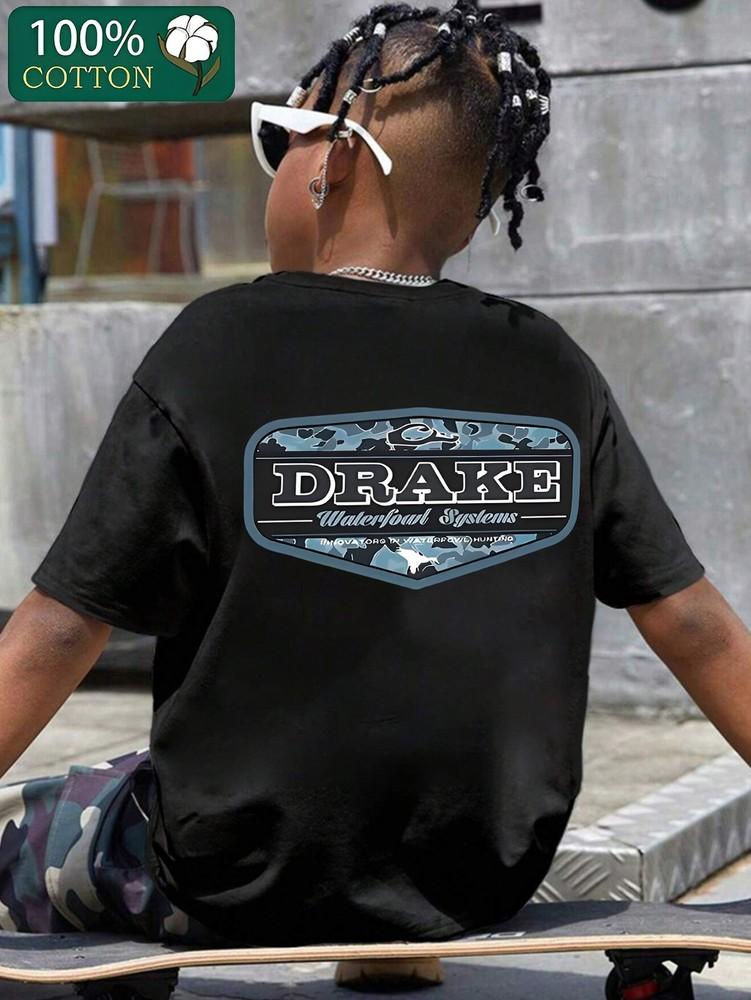 

Double-Sided Print Drake Boys039; Short Sleeve T-Shirt100% Cotton Casual Summer Tee Unisex T-Shirt XXL
