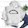 Custom Hooded Sweatshirt: One-Piece DIY with Image Print, Minimal Order Required