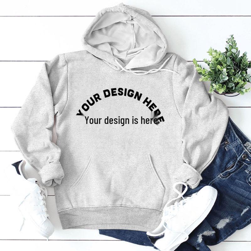 Custom Hooded Sweatshirt: One-Piece DIY with Image Print, Minimal Order Required