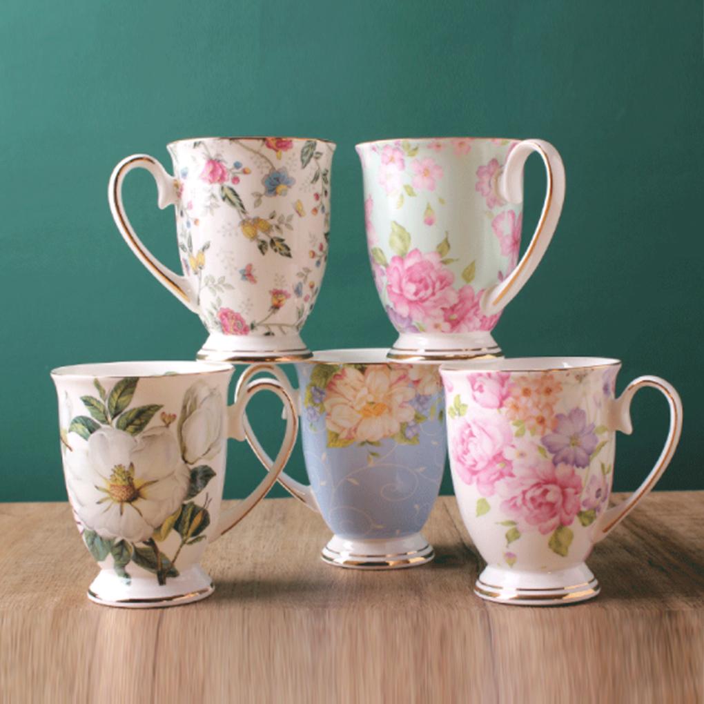 

Flower Mug Coffee Milk Water Ceramic Mugs Cup Office Vintage Supplies