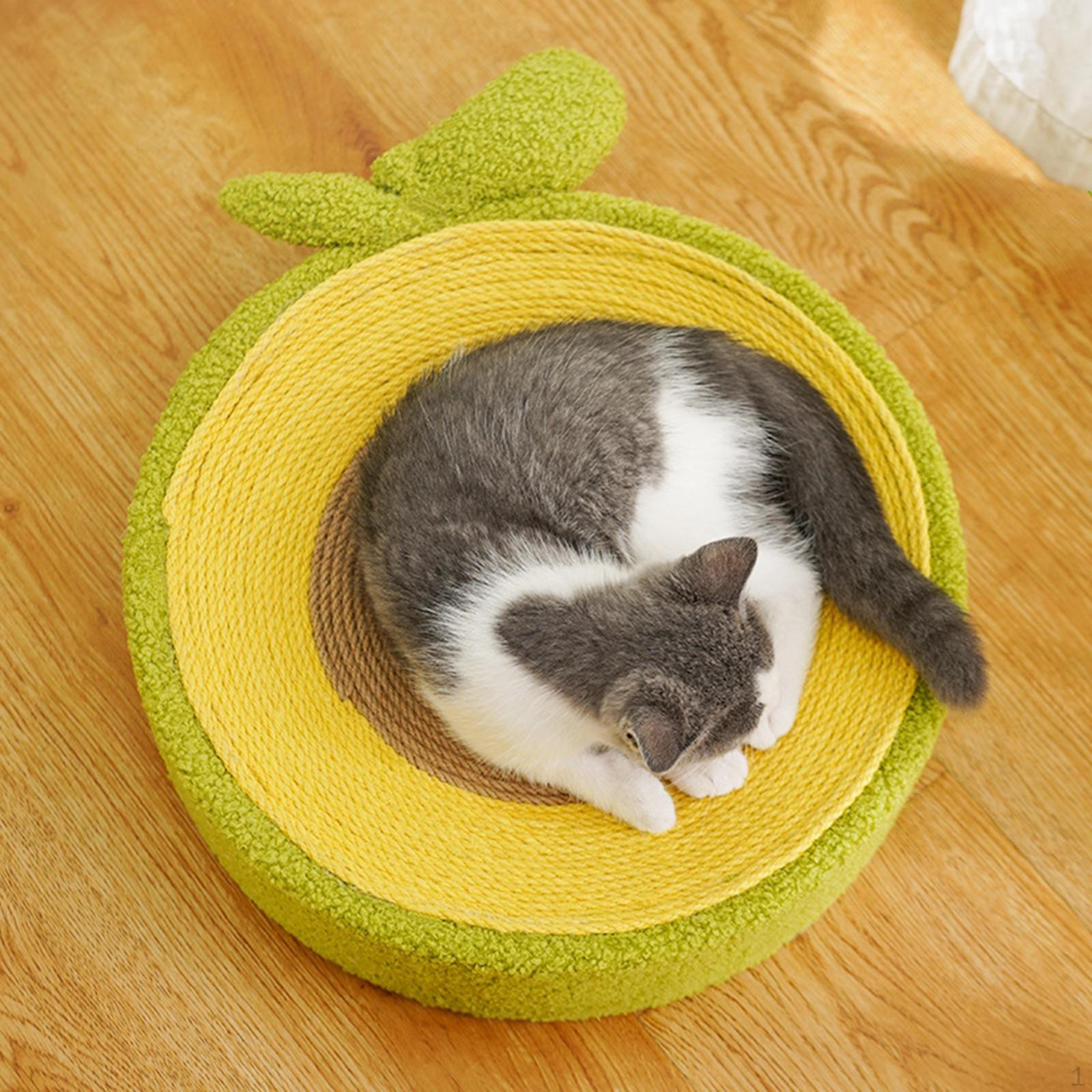 Sisal Cat Scratcher Bowl Nonslip Scratching Bed, , Sleeping Nest, Furniture Protection Durable Kitty