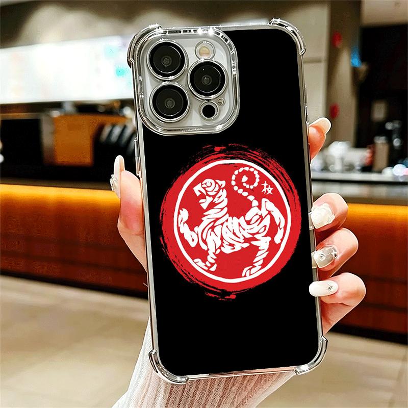 Karate Oyama Kyokushin Plating Phone Case For Iphone 16 17 Pro Max Air 16E 14 15 Plus 12 13 Mini Anti-Fall Airabag Cover iPhone 12