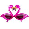 Lunettes flamant rose - adulte - noir - strass incrustés