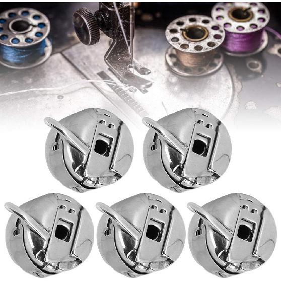 5 Pcs Bobbin Case, Sewing Machine Stainless Steel Bobbin Case for Front Loading 15 Class Machines Sewing Machine Bobbin Holder Sewing Machine Spart