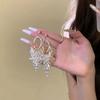 Light Luxury and High-end Sense Exaggerated Fringed Earrings Women's Long Fashion Stud Earrings Temperament Atmospheric Earrings New Explosion