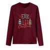 MERRY CHRISTMAS Women Casual Long Sleeve  Sweatshirt Pullover Blouse