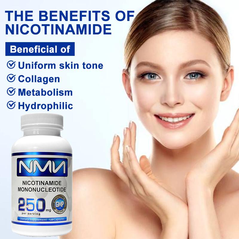 Bcuelov NMN Niacinamide Mononucleotide Capsules 250mg High Content Niacinamide Protects Skin Health and Enhances Immunity