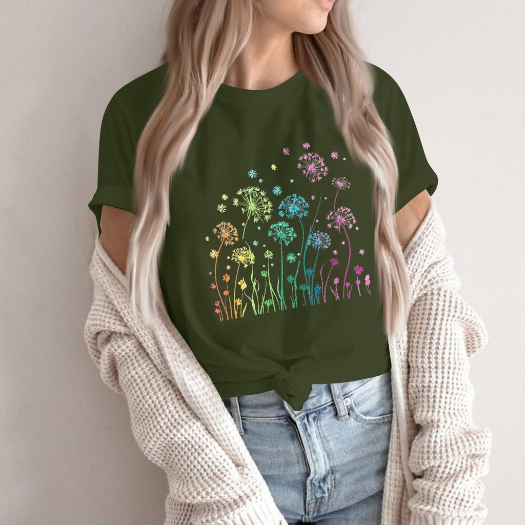 Dámská móda Ležérní Tištěné Krátký rukáv Kulatý výstřih Pulovry