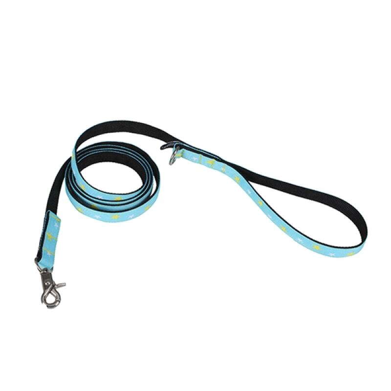 Star (Sky Blue) Jacquard Ribbon Lead